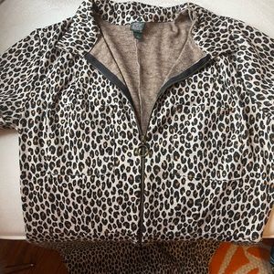 Cheetah flare leg jumpsuit